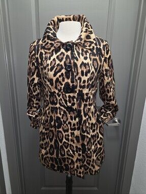 Leopard-Print Peacoat